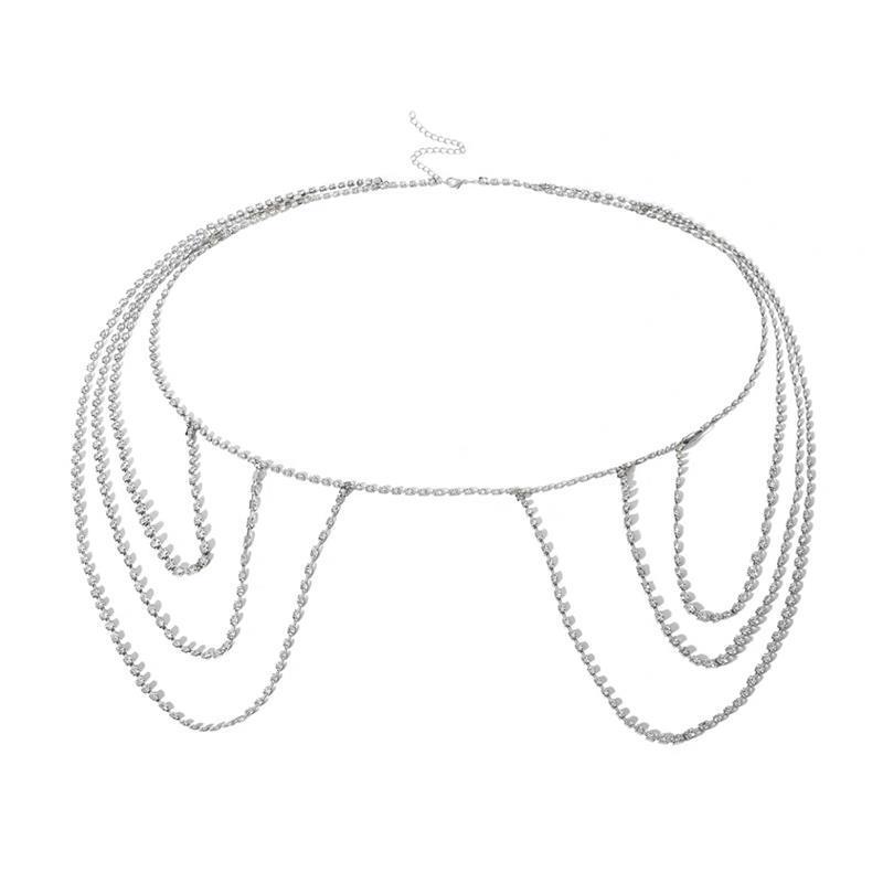 Ethnic tassel shoulder chain women's fashion rhinestone multi-layer tassel shoulder chain dress with accessories