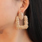 Metal Geometric Earrings Retro Exaggerated Square Frosted Earrings Fashion Irregular Stud Earrings Women
