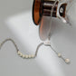 Fashion Light Luxury Love Pearl Tassel Necklace Women's Versatile Temperament Pearl Stitching Diamond Heart Clavicle Chain