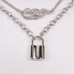 Jewelry Prickly Jewelry Fashion Simple Flame Necklace Lock Double Layer Necklace