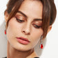 Fashion Shiny Drop Shaped Crystal Earrings Versatile Sweet Earrings Famous Ear Jewelry