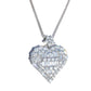 Fashion Women Heart Shape Diamond Pendant Earrings Necklace Head Jewelry Set Jewelry