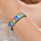 Colorful imperial stone woven single-layer leather bracelet creative ethnic simple bracelet