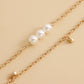 Jewelry Xiaoxiang double-layer simple imitation pearl alloy ball bead waist chain belt female waistbead