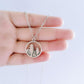 Popular Jewelry Retro Round Round Cake Hollow Two Trees Fortune Tree Necklace Female Retro Silver Necklace