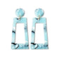 Acetate plate earrings fashion exaggerated earrings geometric strip square colorful earrings