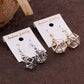 Baroque polygonal zircon earrings for women