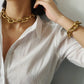 Jewelry Frosty Retro Single Layer Necklace Female Simple Versatile Cross Chain Set Necklace