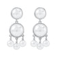 152 personality exaggerated earrings French elegant pearl niche retro earrings baroque geometric earrings