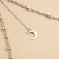 Jewelry Sexy Stretch Double Layer Ball Chain Body Chain Metal Crescent Moon Pendant Tassel Thigh Chain