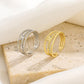 ins simple butterfly ring female fashion personality metal geometric opening index finger ring hollow three-layer ring