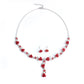 Fashion Simple Flower Necklace Earring Set Paint Flower Pendant Bridal Accessories
