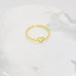Explosive style simple peach heart-shaped ring titanium steel vacuum plating simple jewelry ring