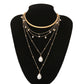 Fashion Multilayer Pearl Necklace Baroque Pearl Tassel Necklace Water Drop Sweater Chain Ladies Photo Jewelry