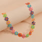 Fashion Small Fresh Sunflower Braided Necklace Colorful Floral Clavicle Chain Ladies Accessories