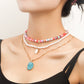 Jewelry Bohemian multi-layer color soft pottery imitation pearl female necklace ins niche design