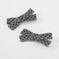 F53 French light luxury niche sweet bow hair clip small fragrant fashion knitting black and white contrast color duckbill clip