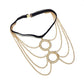 Sexy round double round chain leg chain female creative personality multi-layer long body chain jewelry
