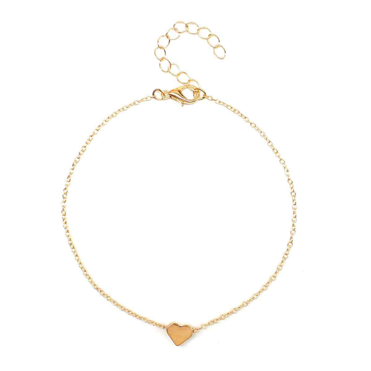 Summer all-match simple sexy heart-shaped love peach heart anklet