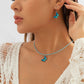 Jewelry simple dripping oil small butterfly pendant necklace female color pastoral pendant wax thread necklace