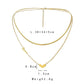 Niche design sense titanium steel double-layer heart-shaped necklace simple love love stainless steel clavicle chain jewelry female