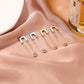 Paper clip earrings personality design sense simple ins cold cool handsome male and female pin earrings