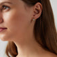 E8429 Jewelry Simple Rose Copper Zircon Earrings Personality Commuting Cold Earrings Earrings