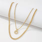 N8997 Jewelry Temperament Simple Twist Chain Stacked Necklace Ring Hollow Cold Necklace Female