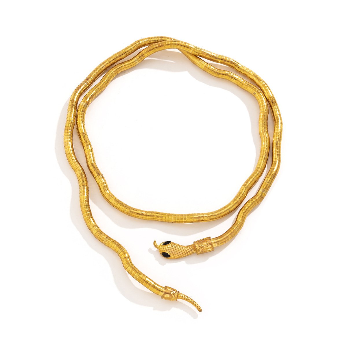 Personalized sexy winding snake necklace fashion niche metal texture diy all-match clavicle necklace