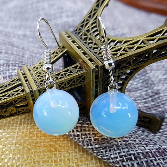 Fashion spherical creative earrings simple earrings earrings earrings opal alloy earhook consignment