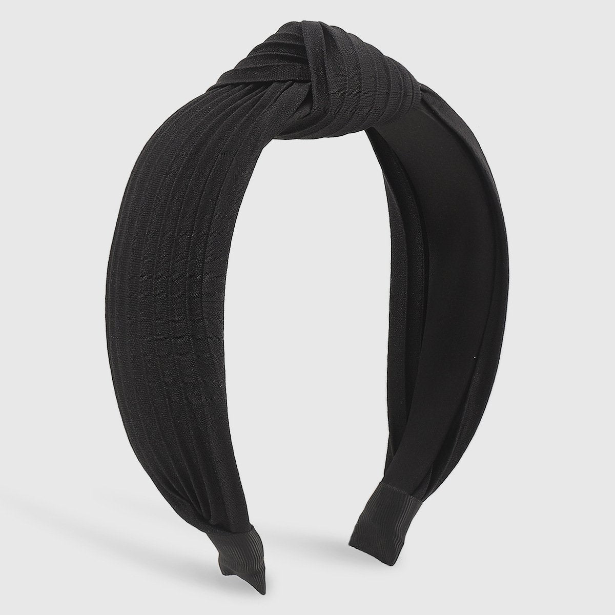 F539 Retro Striped Solid Color Pressed Pleated Knotted Headband Cloth Ladies Going Out Pressed Hair Non-slip Headband