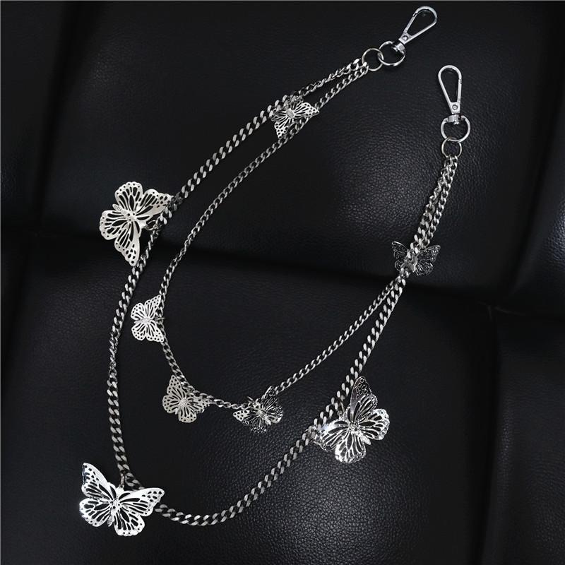 Jewelry creative mix and match geometric tassel body chain personality three-dimensional hollow butterfly hip-hop waist chain