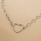 Jewelry Versatile Hollow Geometric Necklace Simple Cross Chain Heart Shape Single Layer Clavicle Necklace Women