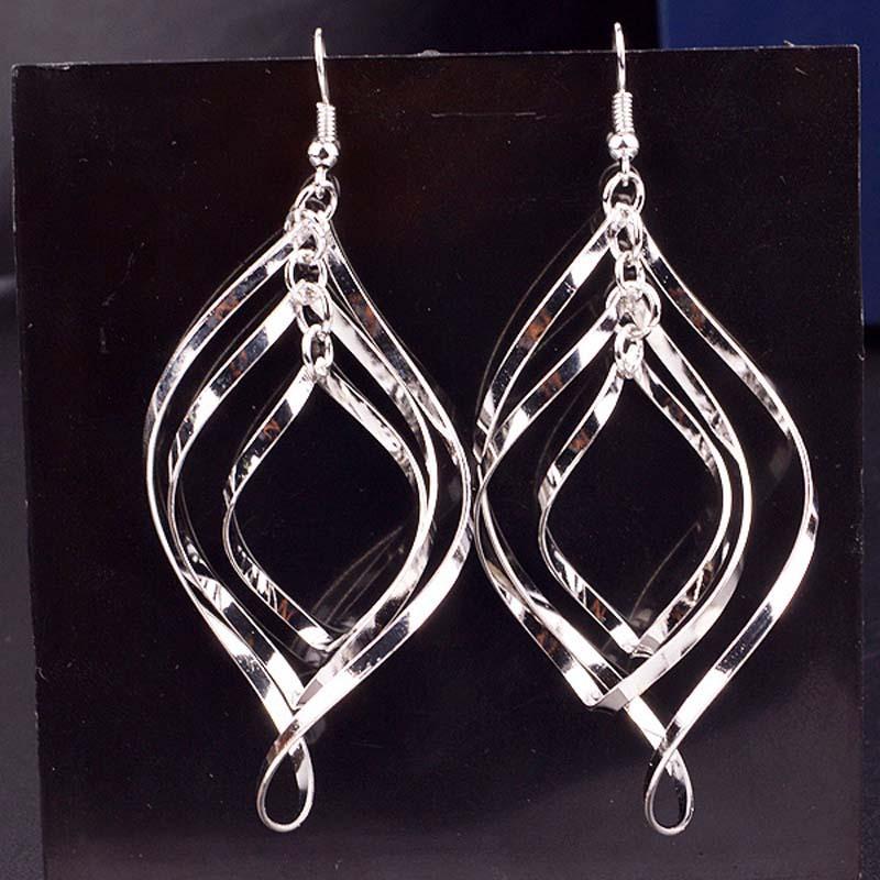 Rock Night Exaggerated Metal Shiny Spiral Earrings Star Fashion Earrings Direct Supply