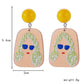 ins acrylic 3D printing earrings creative graffiti beauty portrait earrings exaggerated earrings matching