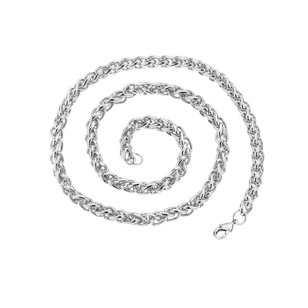 Fashion Hip Hop Necklace Trend Men Flower Basket Chain Single Chain Iron Chain Jewelry