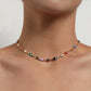 Jewelry Painted Drop Glaze Fishtail Peach Heart Necklace Women's Fashion Creative Small Fish Heart Necklace