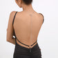 N1519 Back Decoration Metal Micro-inlaid Geometric Long Necklace Street Shoot Trendy Personality Necklace Female