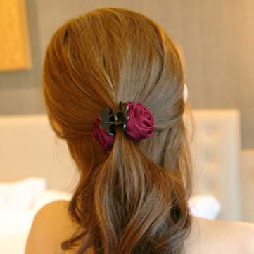 Rose flower hair clip fabric clip jewelry hair accessories female 2 yuan stall