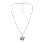 Personality and creativity can open the diamond-encrusted photo box butterfly necklace heart-shaped pendant love light luxury niche jewelry women