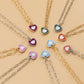 Jewelry Painting Nectarine Heart Metal Cross Chain Necklace Simple Temperament Clavicle Pastoral Necklace Female