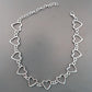 Jewelry Geometric Creative Necklace Female Simple Heart Shaped Hollow Chain Necklace Clavicle Chain Female