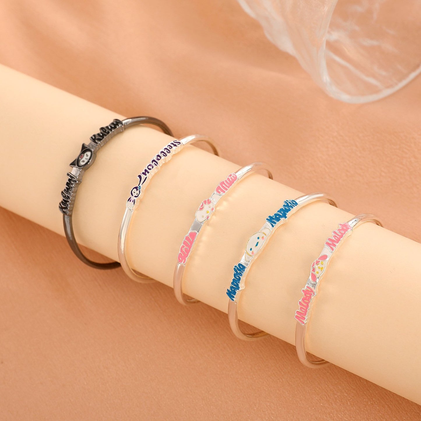 Cartoon Pink Cat Rabbit Bracelet Fashion Cute Animal Versatile Bracelet Girlfriend Gift Jewelry