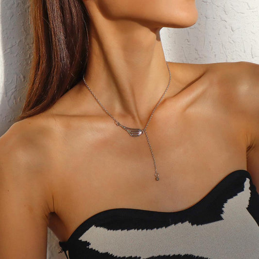 N9753 Simple Fashion Necklace Niche Design Personality Retro Necklace Sweet Micro-inlaid Temperament Necklace Women