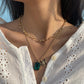 N9858 Net Red Small Fresh Necklace Contrasting Color Rhinestone Butterfly Element Necklace Street Shot Daily Simple Necklace