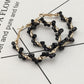Geometric crystal earrings colorful crystal hand-woven winding earrings exaggerated round earrings 4 colors