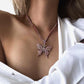 Butterfly Necklace Temperament Full Diamond Single Claw Chain Jewelry Simple Versatile Rhinestone Clavicle Chain