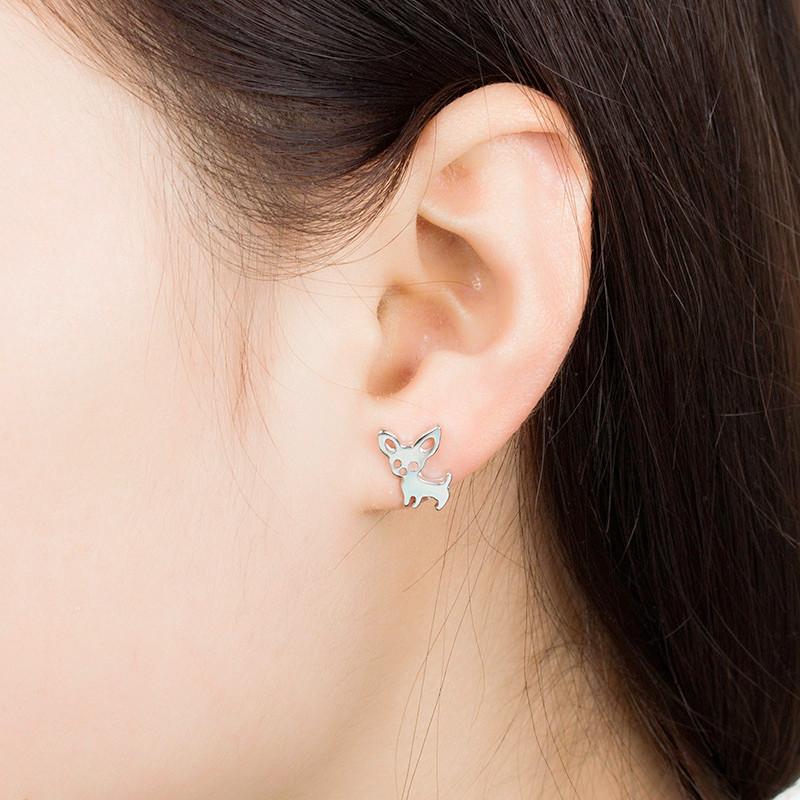 Simple cute fashion pet earrings puppy cute animal earrings earrings Qingwen