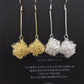 Wire Cube Sugar Cube Long Earrings OL Versatile Ladies Earrings Exaggerated Earrings