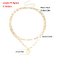Jewelry creative simple necklace choker personality exaggerated punk disc double back necklace